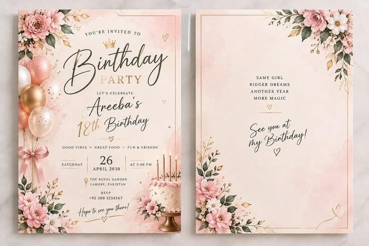 Birthday Invitation Cards